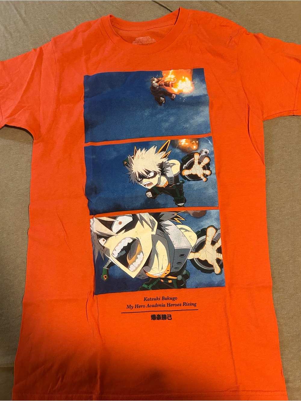 My Hero Academia Katsuki Bakugo Orange Kids Graphic Tee